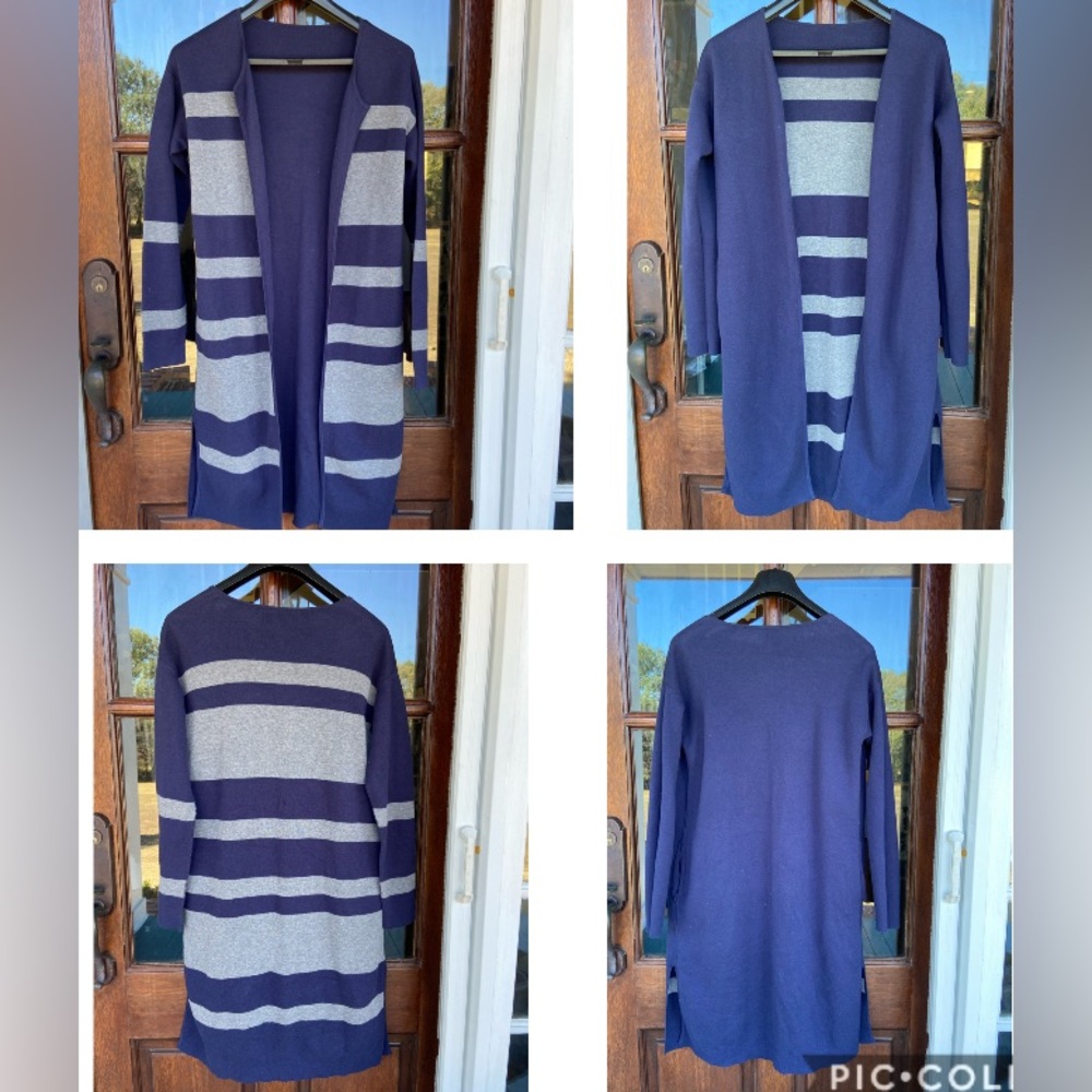 Athleta reversible long cardigan sweater with pockets. Size (S)